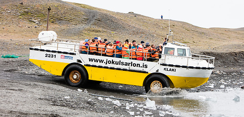 Image showing JOKULSARLON, ICELAND - JULY 21, 2016: Jokulsarlon Glacial Lagoon