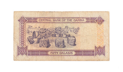 Image showing 50 Gambian dalasi bank note