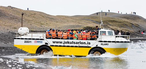 Image showing JOKULSARLON, ICELAND - JULY 21, 2016: Jokulsarlon Glacial Lagoon