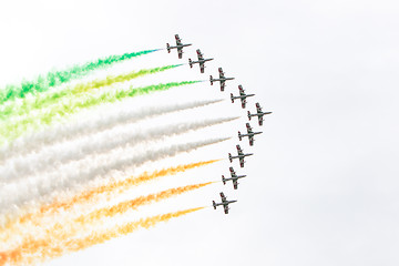 Image showing LEEUWARDEN, THE NETHERLANDS-JUNE 10, 2016: Italian aerobatic tea