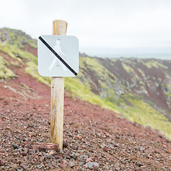 Image showing Forbidden to walk over here - Iceland