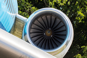 Image showing Engine of an airplane