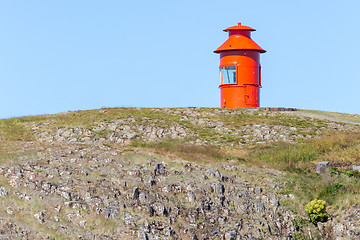 Image showing Cute little red lighthouse