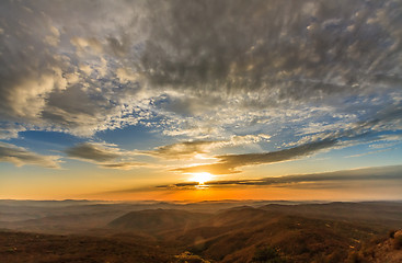 Image showing Autumn Sunset in the mountains