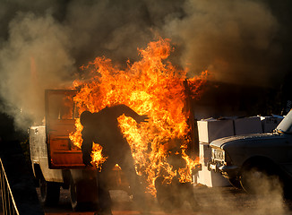 Image showing car explosion on a show