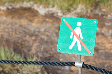 Image showing Forbidden to walk over here - Iceland