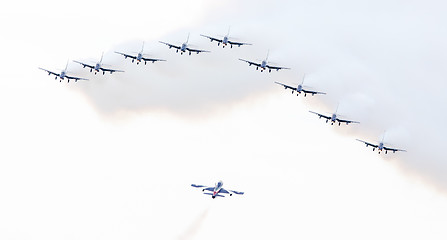 Image showing LEEUWARDEN, THE NETHERLANDS-JUNE 10, 2016: Italian aerobatic tea