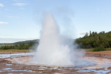 Image showing Strokkur eruption in the Geysir area, Iceland