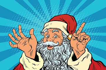 Image showing Santa Claus resembles, pop art retro illustration