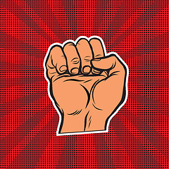 Image showing Pop art retro fist