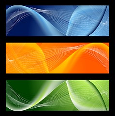 Image showing Bright abstract wavy banners