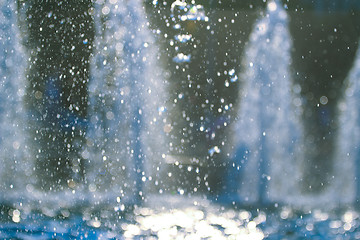 Image showing The gush of water of a fountain