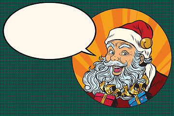 Image showing Joyful Santa Claus says
