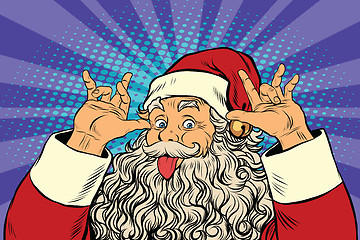 Image showing Santa Claus tease, good sense of humor