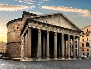 Image showing Pantheon in Rome at sunrise