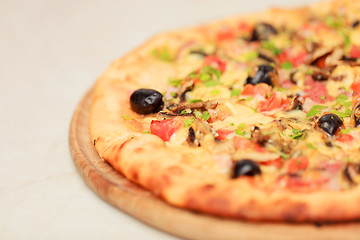 Image showing Tasty pizza isolated on white