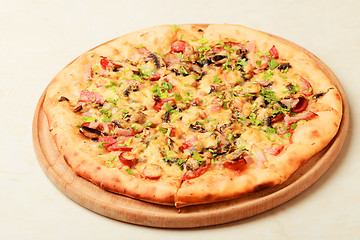 Image showing Tasty pizza isolated on white