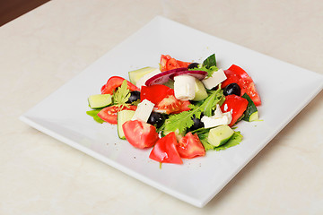 Image showing fresh vegetable salad isolated on white background