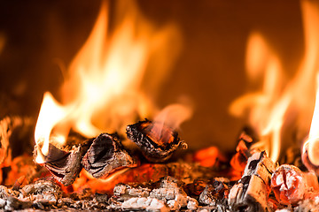 Image showing Flame in a fireplace