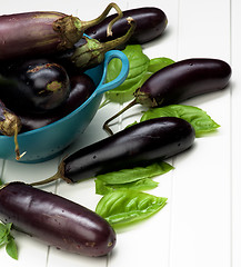 Image showing Raw Small Eggplants