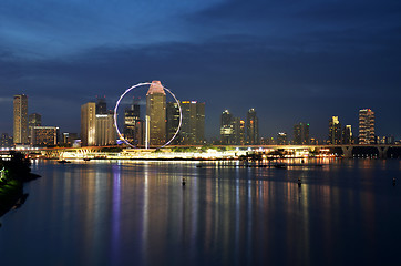 Image showing Singapore cityscape during sunset