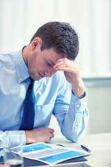 Image showing businessman having problem in office