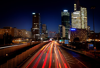 Image showing La Defense in evening