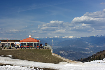 Image showing Relax on mountain summit