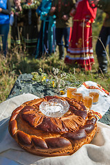 Image showing Russian bread with salt