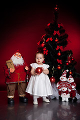 Image showing little baby, xmas