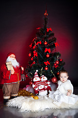 Image showing little baby, xmas