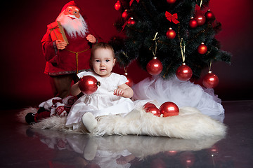 Image showing little baby, xmas