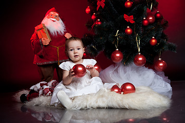 Image showing little baby, xmas