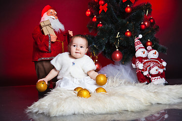 Image showing little baby, xmas