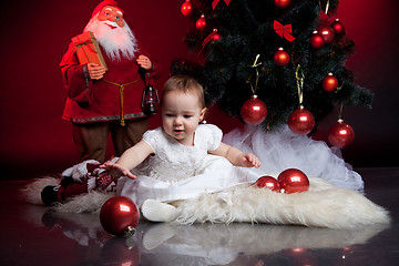 Image showing little baby, xmas