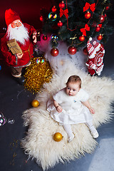 Image showing little baby, xmas