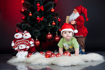 Image showing child with xmas decoration