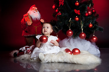 Image showing little baby, xmas