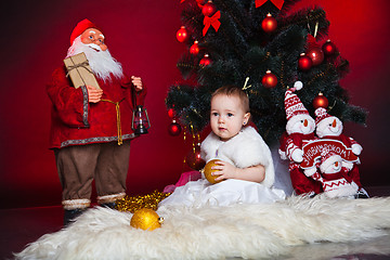 Image showing little baby, xmas