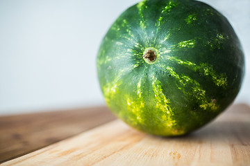 Image showing close up of watermelon on cutting board