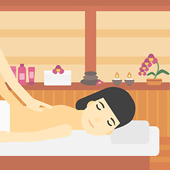 Image showing Woman recieving massage vector illustration.