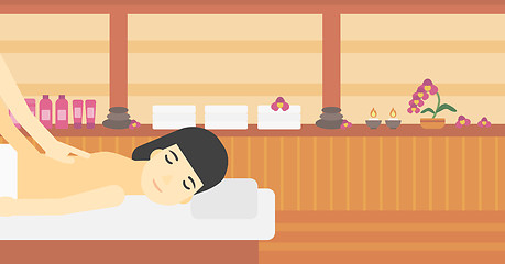 Image showing Woman recieving massage vector illustration.