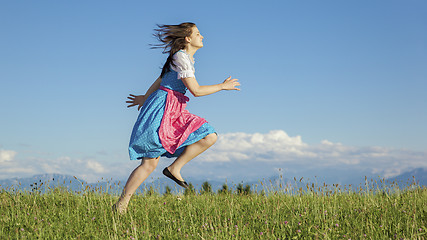 Image showing woman in bavarian traditional dirndl