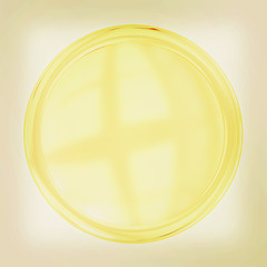 Image showing Golden Web button isolated on white background. 3D illustration.