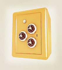 Image showing safe. 3D illustration. Vintage style.