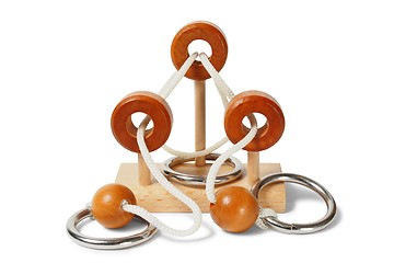 Image showing Wooden brain teaser