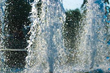 Image showing The gush of water of a fountain