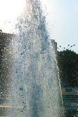 Image showing The gush of water of a fountain