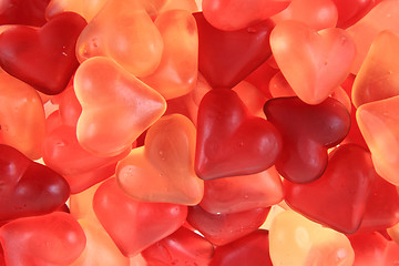 Image showing jelly candy hearts love texture