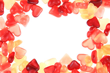 Image showing jelly candy hearts love texture